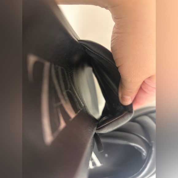 ZARA black Faux Leather Puffer Strappy Platform Slides Sandals size EU 39 - Picture 12 of 13